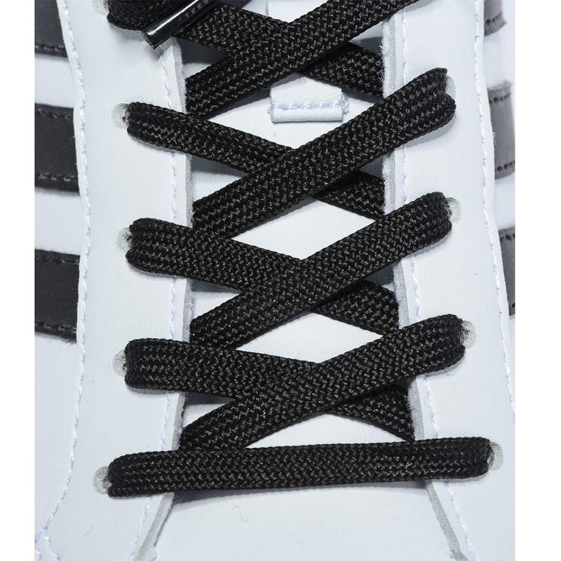 Curtual Wide Flat Athletic Shoelaces with Wide Shoelaces Flat Shoe Laces [2 Pairs] [6 Color][8 Size] for Sneakers and Shoes (72" inches (183 cm), Black) - Image 2